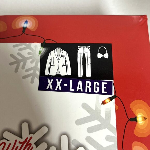 Holiday Party 3 Piece Suit XX-Large With‎ Flashing LED Lights & Bow Tie - Picture 2 of 3